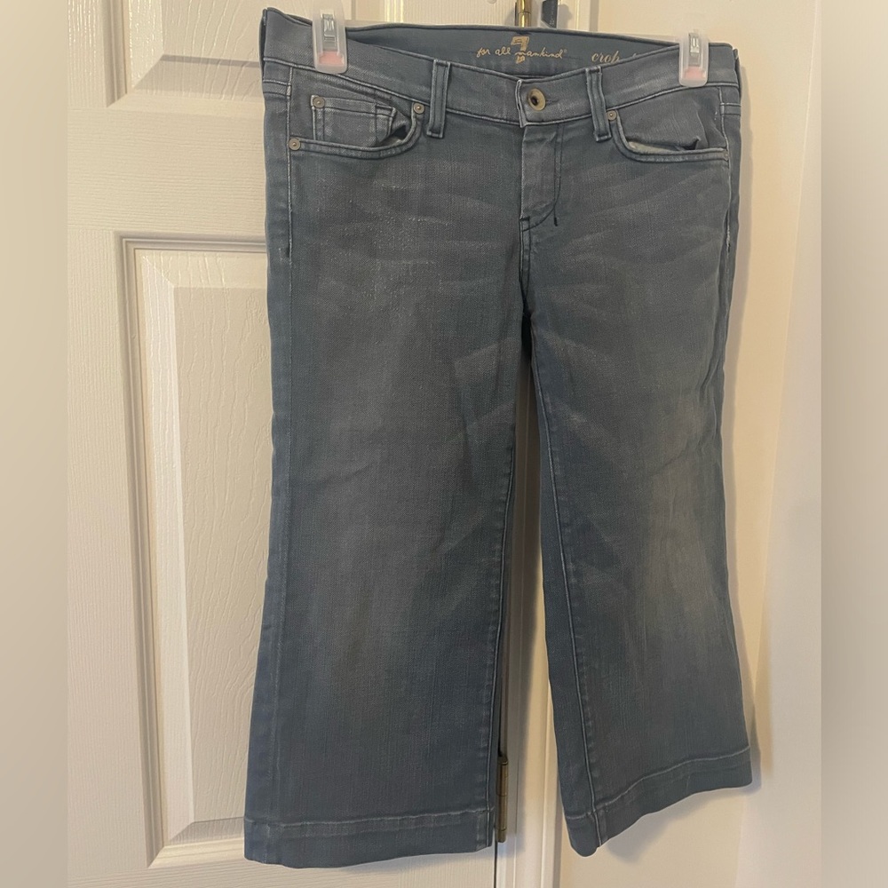 7 For All Mankind Denim Capri Pants Sz 30